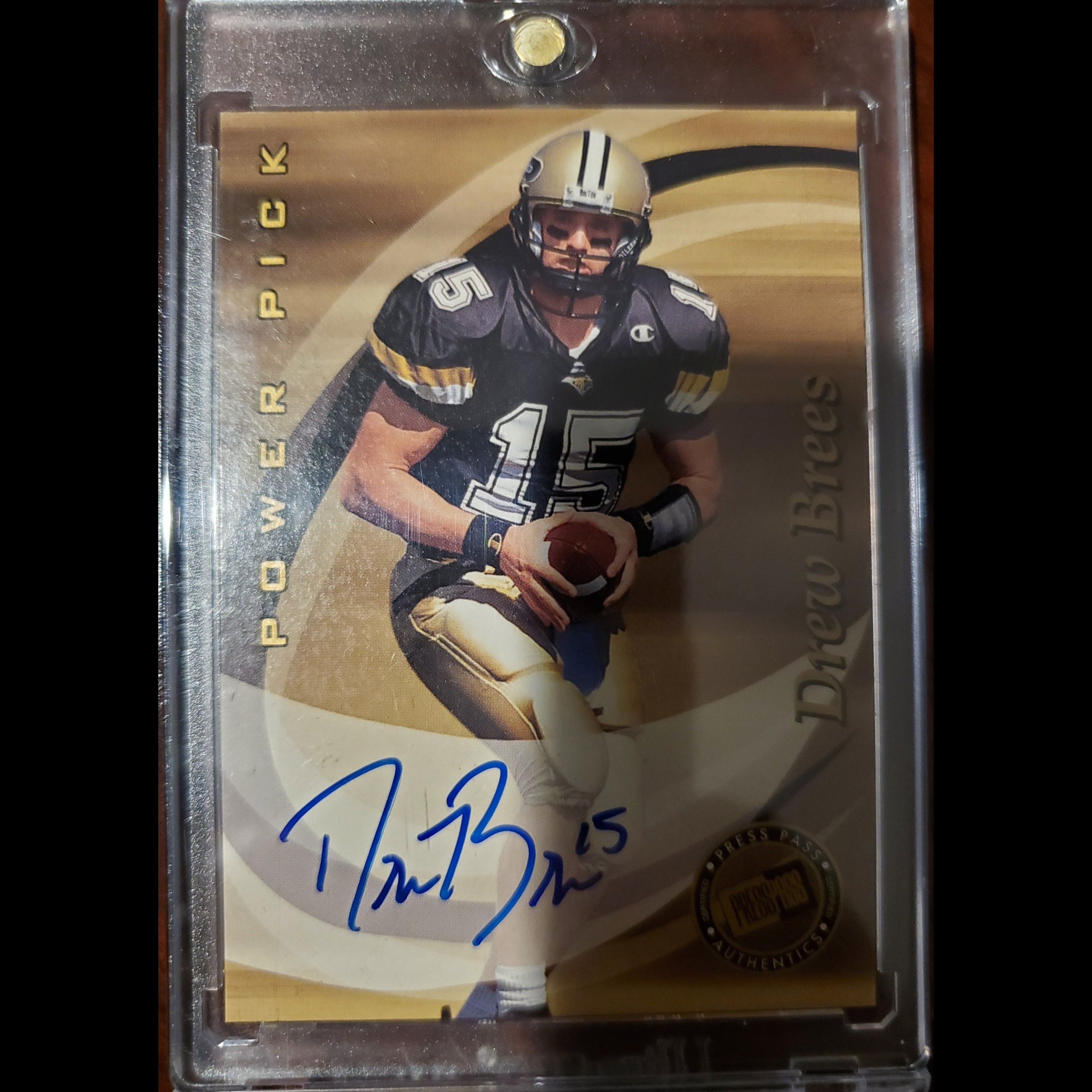 Purdue Boilermakers Drew Brees Autographed Black Jersey Beckett