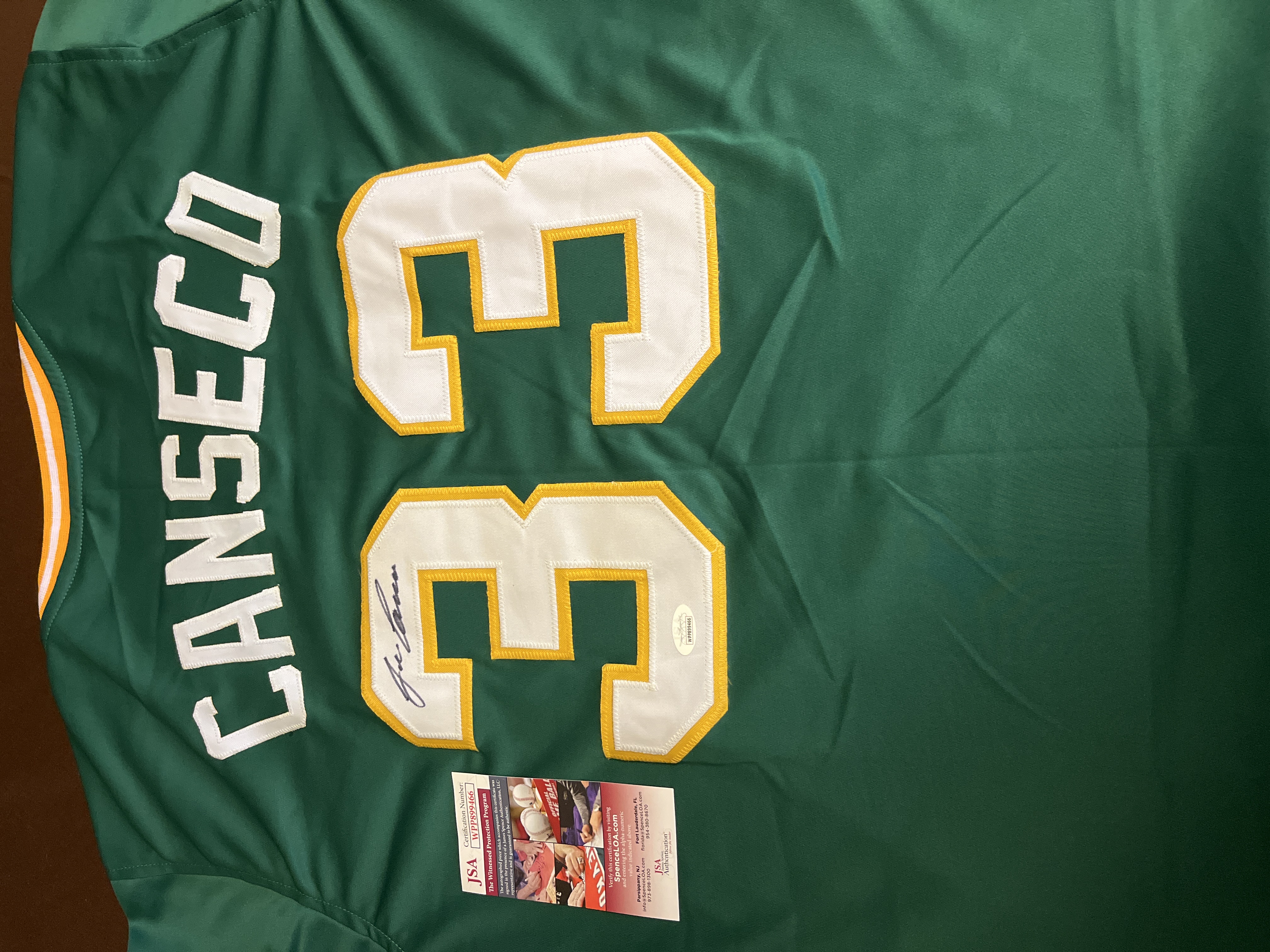 Secure Trade Club - Jose Canseco “Chemist” signed Oakland A's jersey