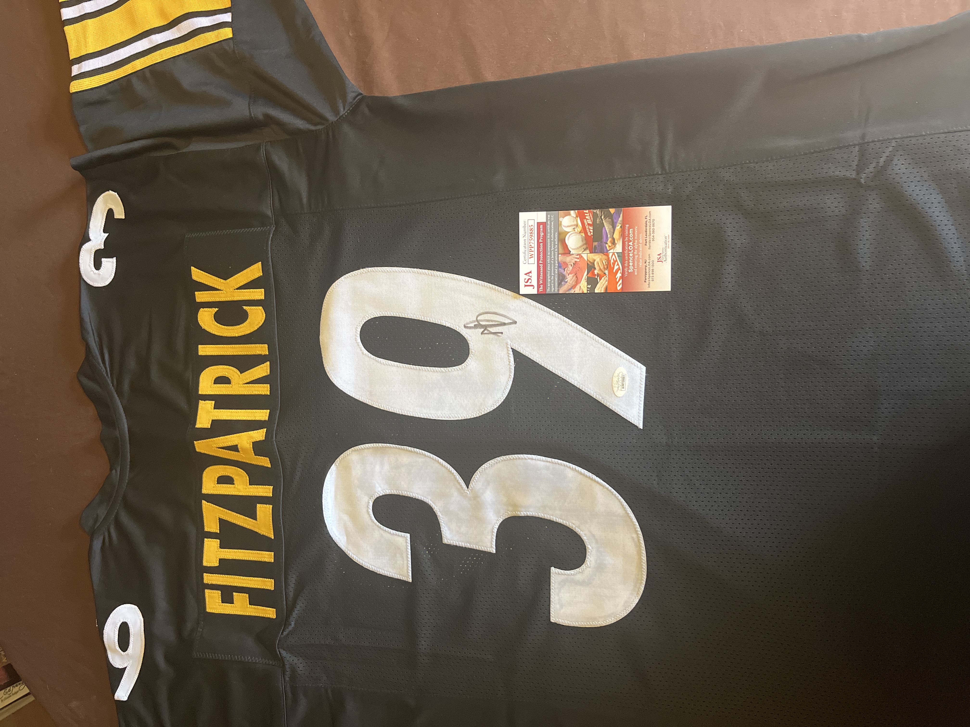 Autographed Minkah Fitzpatrick Steelers Custom Jersey - with JSA Witness COA