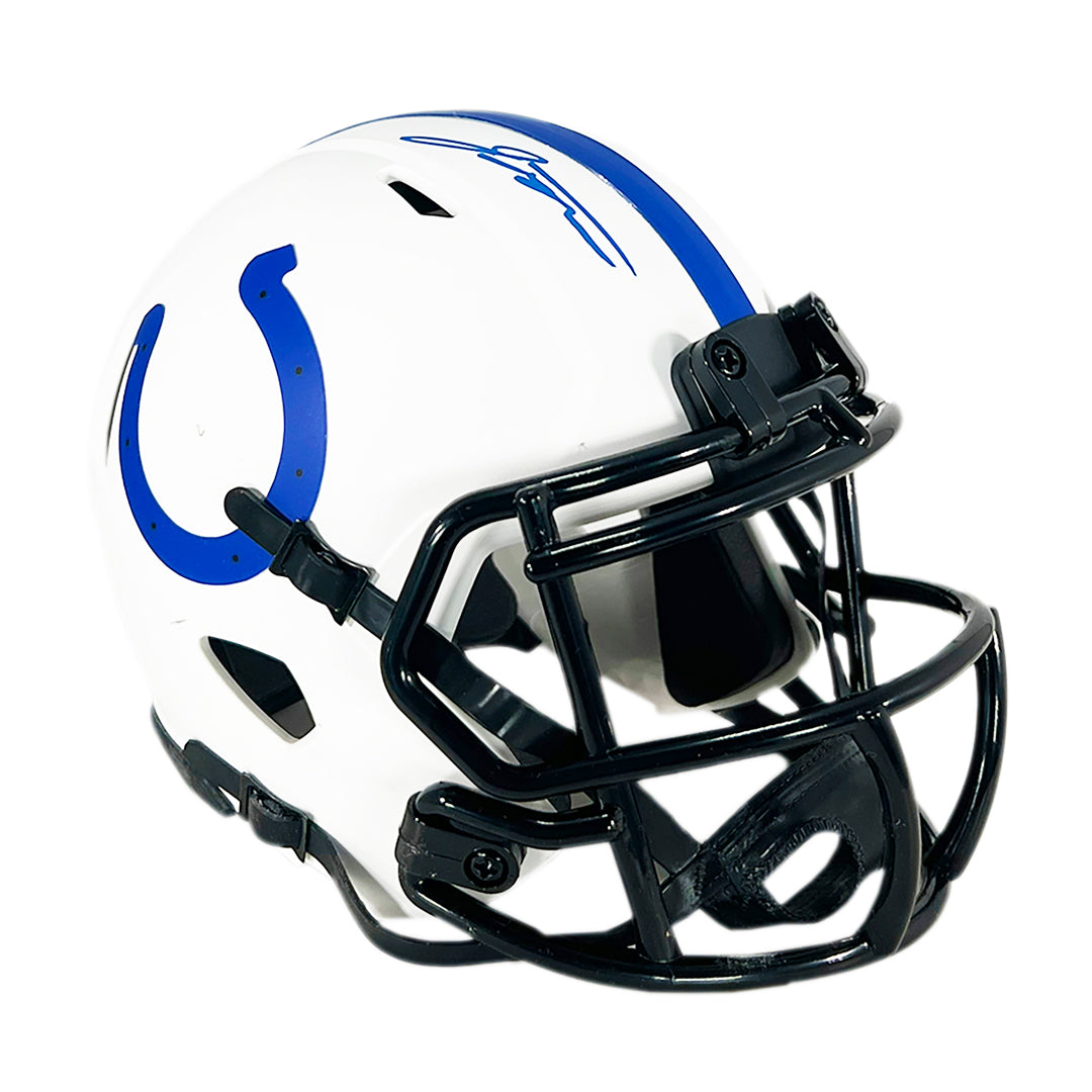 Indianapolis Colts Mini Replica Football Helmet Signed by Jonathan