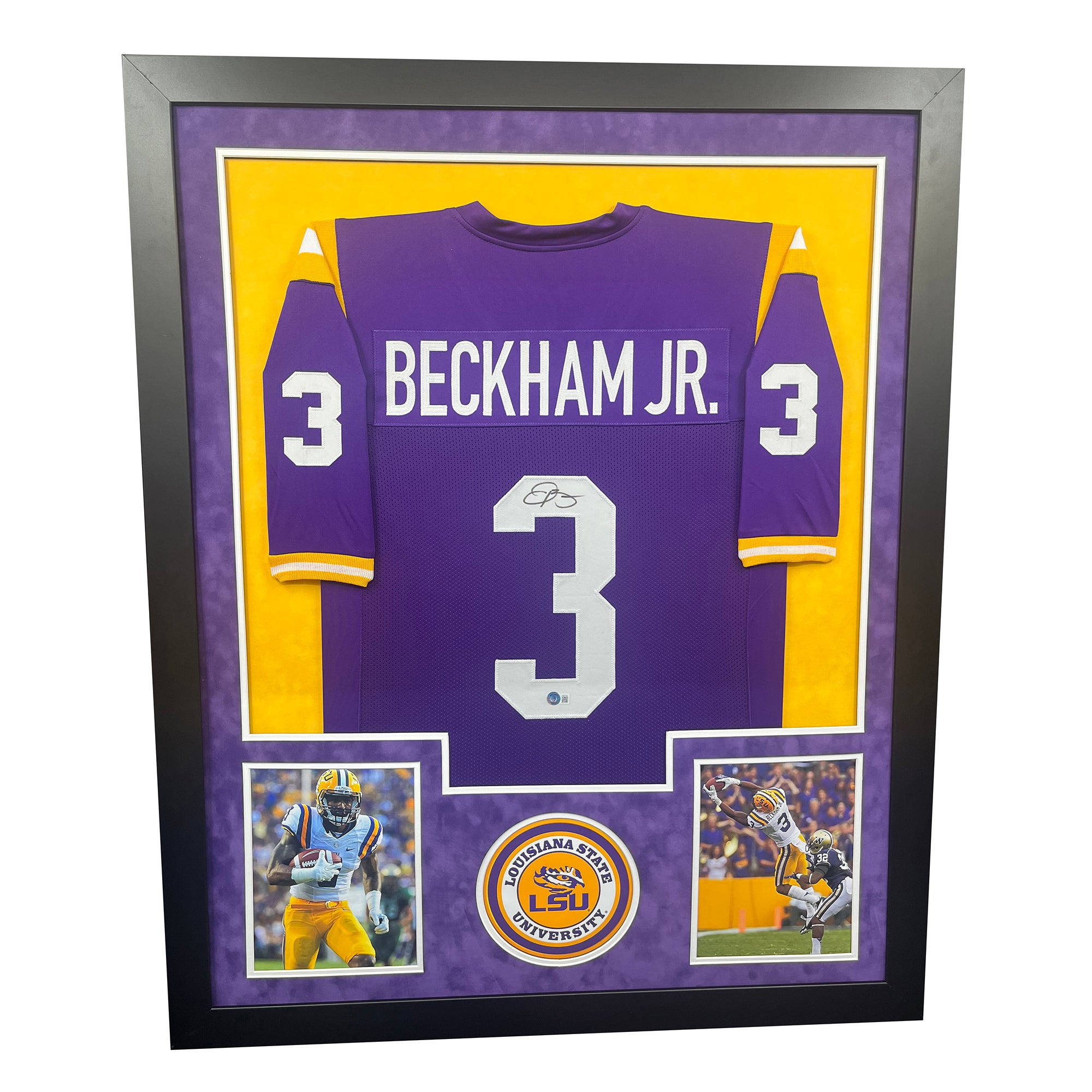 Odell Beckham Jr. Framed Signed Jersey Beckett Autographed LSU 