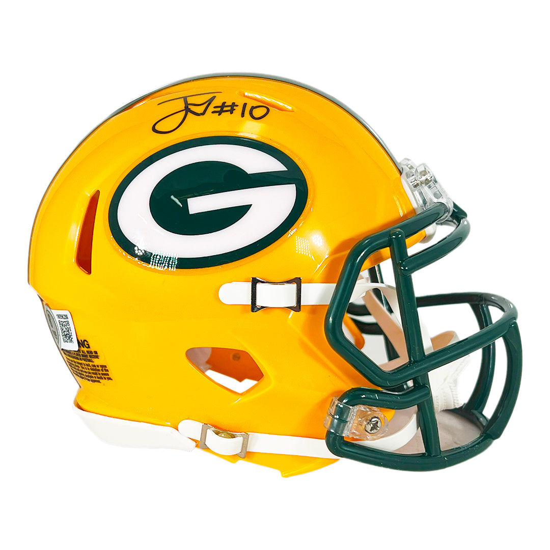 be love football helmet Secure Trade Club - Jordan Love Signed Green Bay Packers Speed Mini Football  Helmet (Beckett)